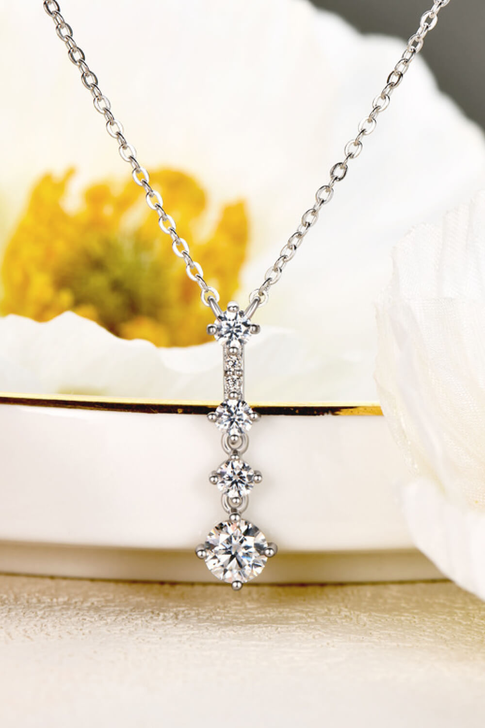 Keep You There Multi-Moissanite Pendant Necklace